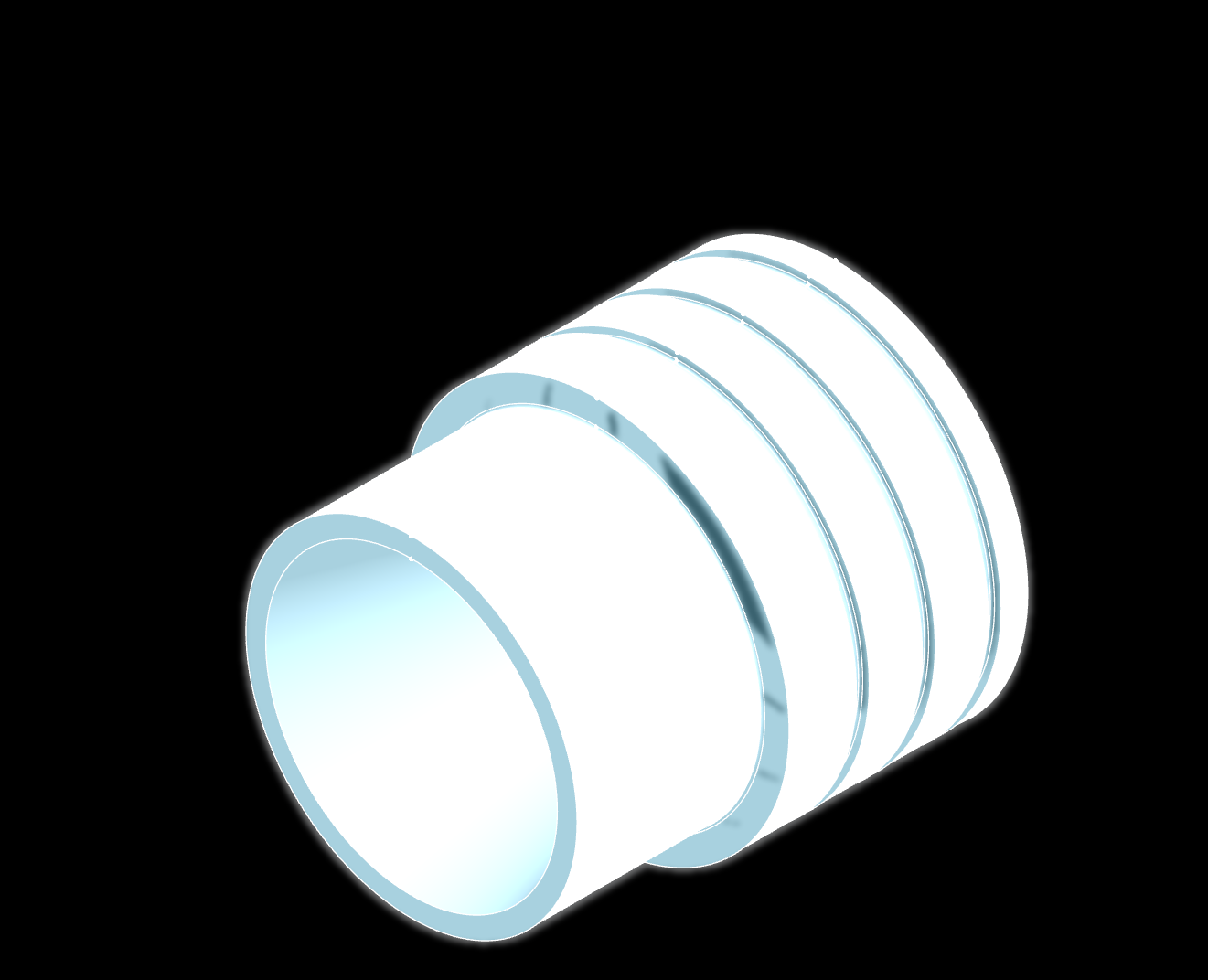 Stepped cylindrical part model used for a single-part stackup